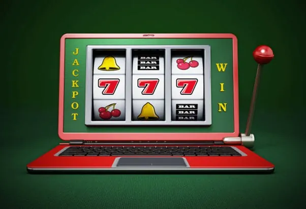 Laptop Computer showing Online Slot