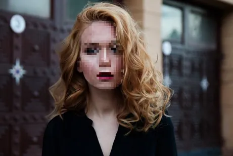 Pixelated Image of a lady