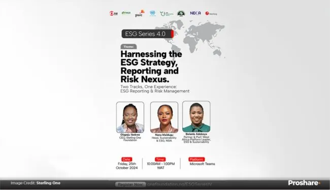 Sterling One Foundation, PwC, and Partners to host ESG Series 4.0