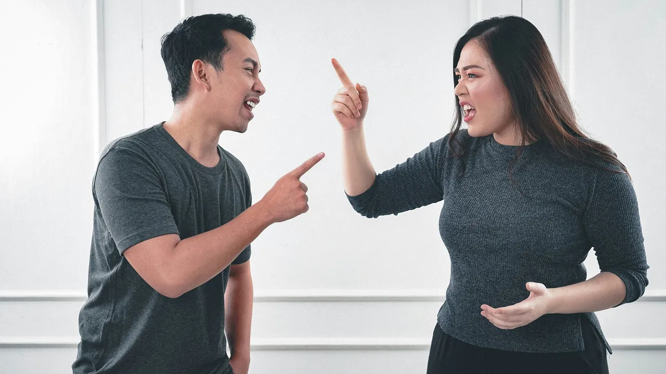 Angry couple