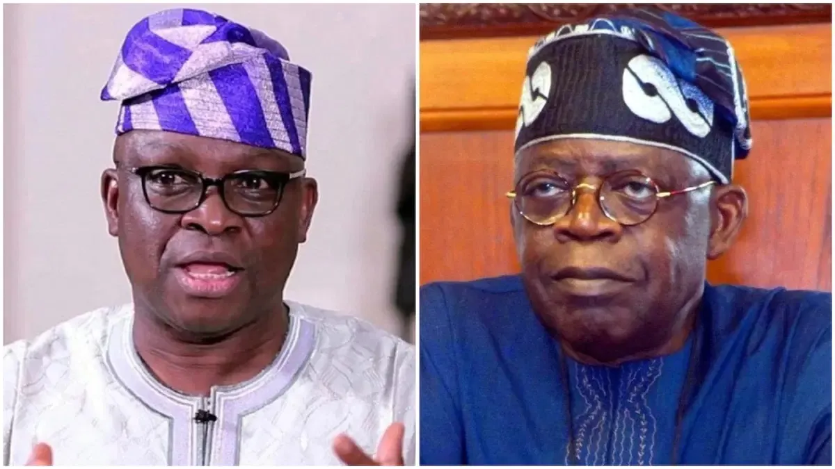 President Bola Tinubu and former governor Ayo Fayose,