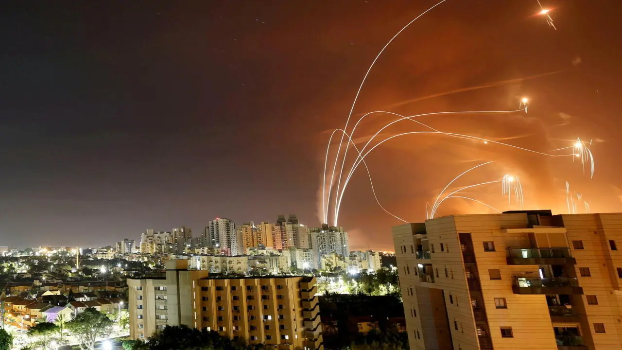 Israel’s Iron Dome defending the country against Iran missiles,