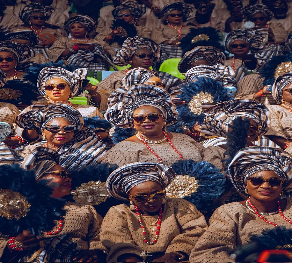 A beautiful picture of Ijebu women at Ojude Oba 2025,