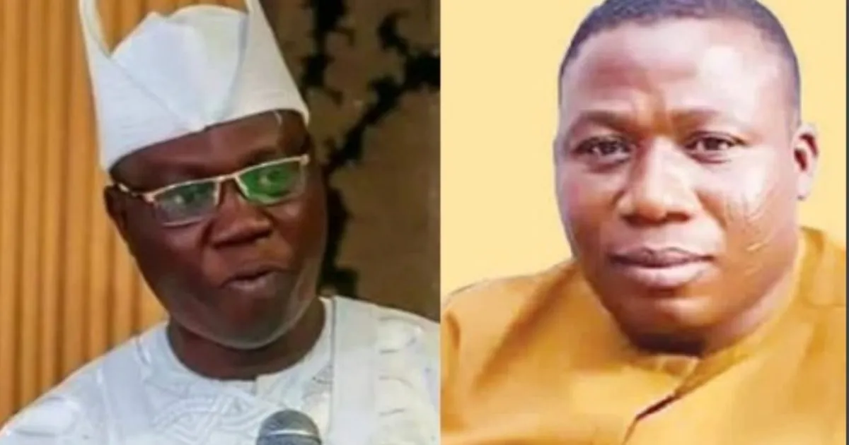 Aareonakakanfo of Yorubaland, Chief Gani Adams, and the Yoruba nation activist, Chief Sunday Adeyemo, popularly known as Sunday Igboho,
